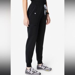 Figs Black Zamora High Waisted Jogger Scrubs